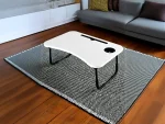 Portable Foldable Sofa Bed Top Laptop Tablet Work Desk and Breakfast Table White