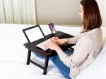 HOD 02 Foldable Adjustable Wooden Portable Tablet Laptop Desk Book Work Breakfast Enjoyment - Image 4