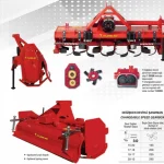 36 Blade 1600 mm Variable Speed Gearbox Rotavator