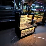 Stainless Steel 100X75x120 cm Domed Glass Display Refrigerator