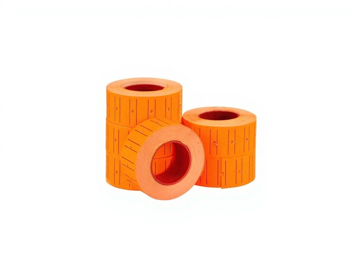 1544j9jb81rmr0cvjc8t8k1s68 Orange Color Label 24 Rolls For The Price Labeling Machine - Image 1