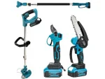 Branch Pruning Shears, Branch Pruning Saw, Grass Cutting Cordless Telescopic 4-Piece Set