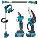 Branch Pruning Shears, Branch Pruning Saw, Grass Cutting Cordless Telescopic 4-Piece Set