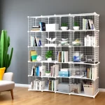 20 Compartment White Portable Office Cabinet