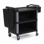 3 Tier Closed Plastic Service Cart