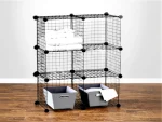 6-compartment Portable Multi-Purpose Metal Wire Cabinet Shelf Organizer - Image 5