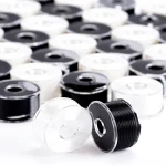 İşkur Machine 30 Pieces Black And White Threaded Plastic Bobbin For Household Sewing Machines