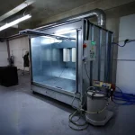 Manual Powder Coating Booth 1500X1200x2250 Mm