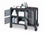 Plastic Cleaning Material Trolley (53x143x100 cm) - Image 2