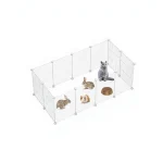 Hodbehod 12 Panel Metal White Small Pet Cat Dog Bird Cage Play Pen