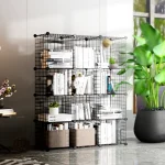 16 Compartment Modular Portable Bedroom Living Room Office Children's Toy Multi-Purpose Cabinet