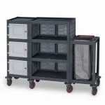 Plastic Cleaning Material Cart (53x192x136 cm)
