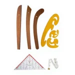 6 Piece Set - 3-Piece Modelist Riga Set, Modelist Square, Pistole Square and 150 cm Measuring Tape