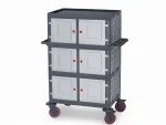 Plastic Cleaning Material Trolley (53x102x136 cm)