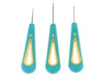 3 Pieces Fabric Leather Punching Sewing Shoes Repair Stitching Removal Awl Crochet - Image 5