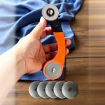 45 mm RC-11 Fabric Leather Paper Cutter + 5 Spare Straight Blades