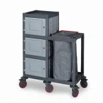 Plastic Cleaning Material Trolley (53x112x136 cm)