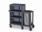 Plastic Cleaning Material Trolley (53x143x136 cm)