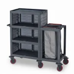 Plastic Cleaning Material Trolley (53x143x136 cm)