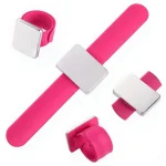 588 Pink Tailor's Needlework Magnetic Bracelet Square Pin Holder And 250 Needles