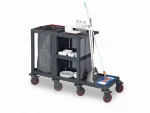 Plastic Cleaning Material Trolley (53x149x100 cm) - Image 2