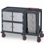 Plastic Cleaning Material Trolley (53x143x100 cm)