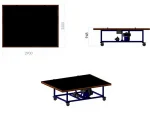 210x280 cm Crimea & Glass Sliding Table - Image 3