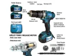 88V Impact Driver Dual Cordless Drill Set - Image 2