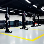 Double Column Electro Hydraulic Lift with 4,000 Kg Lifting Capacity