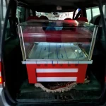 90x65x80 Cm Glazed Vehicle Back Rice Counter