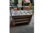 Stainless Steel 8-Eye 125X85 cm Food Buffet Counter