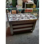 Stainless Steel 8-Eye 125X85 cm Food Buffet Counter