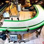 90 Degree Turned Stainless Modular Belt Conveyor