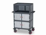 Plastic Cleaning Material Trolley (53x102x136 cm)
