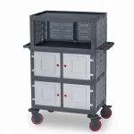 Plastic Cleaning Material Trolley (53x102x136 cm)