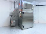 Single Cart 200 Kg / Hour Sausage Oven Meat Smoker Machine