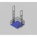 100-15000 Kg Double Column Building Interior Goods Elevator