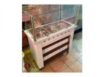 Stainless Steel 3 Compartment 100x45 Cm Floor Standing Bain-Marie Counter