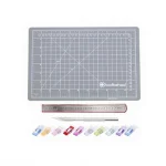 A4 Cutting Mat Grey Color (30Cmx22cm) Double-Sided Hobby Cutting Mat Board Set