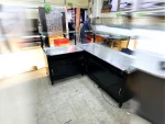 Stainless Steel 1.5x1.5 Meter L-Shaped Pastry Counter - Image 2