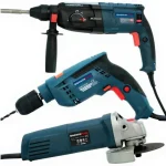 13mm Darbeli Vidalama, Kırıcı Delici Matkap ve 125mm Avuç Taşlama Elektrikli 3'Lü Set