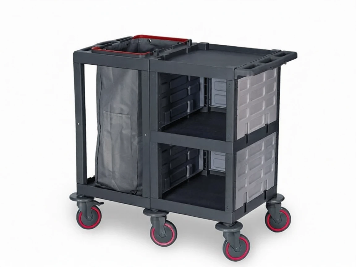 8dnbsgzx1hrmr0cw6pcr8b4avr Plastic Cleaning Material Cart (53x112x100 cm) - Image 1