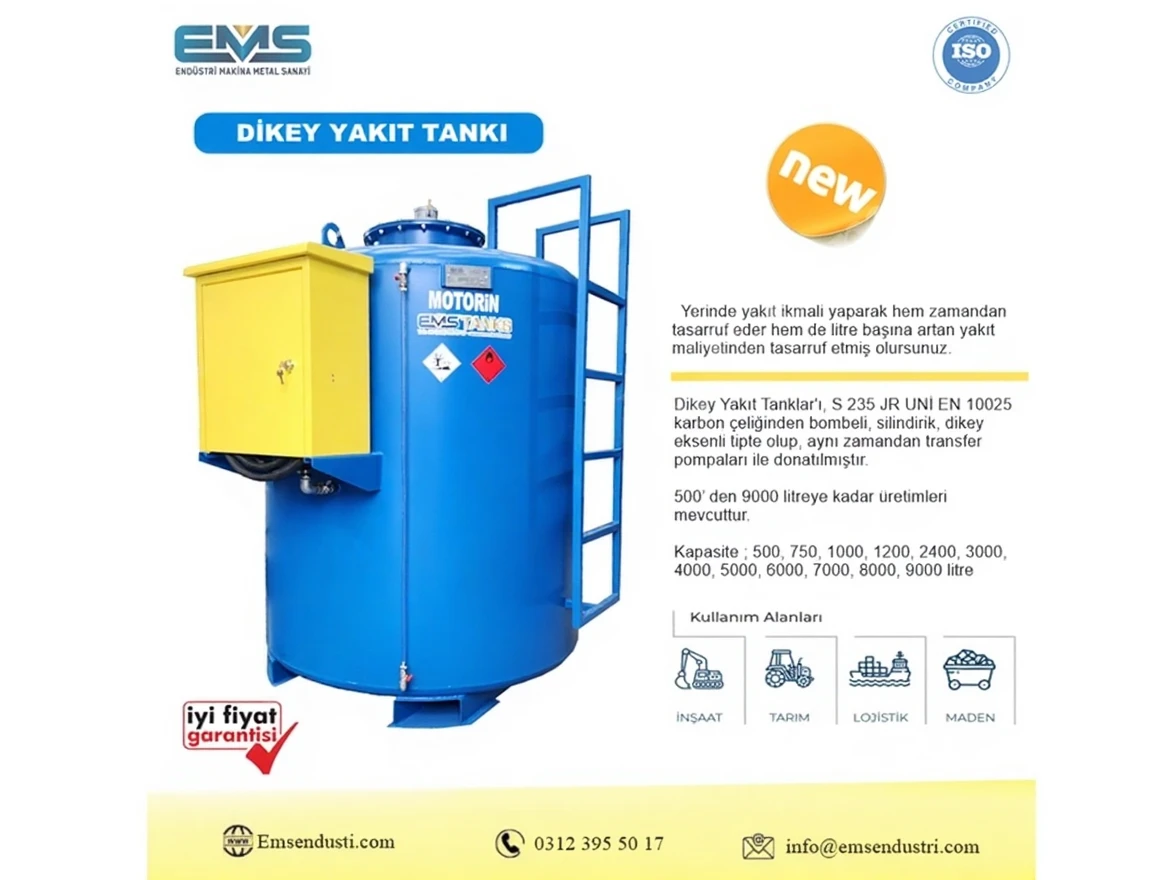 8fmav6hsgxrmy0cvy3saevdq4c 3000 Lt Above Ground Vertical Pump Equipped Fuel Tank - Image 1