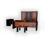 Diplomatic Wooden Polished Office Desk Set