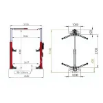 4 Ton Chassisless Electro-Hydraulic 2-Post Lift
