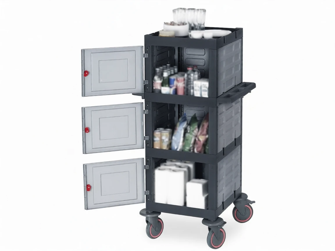 91epqv5tssrmy0cw6p6bz3n5cw Plastic Cleaning Material Trolley (53x72x136 cm) - Image 1