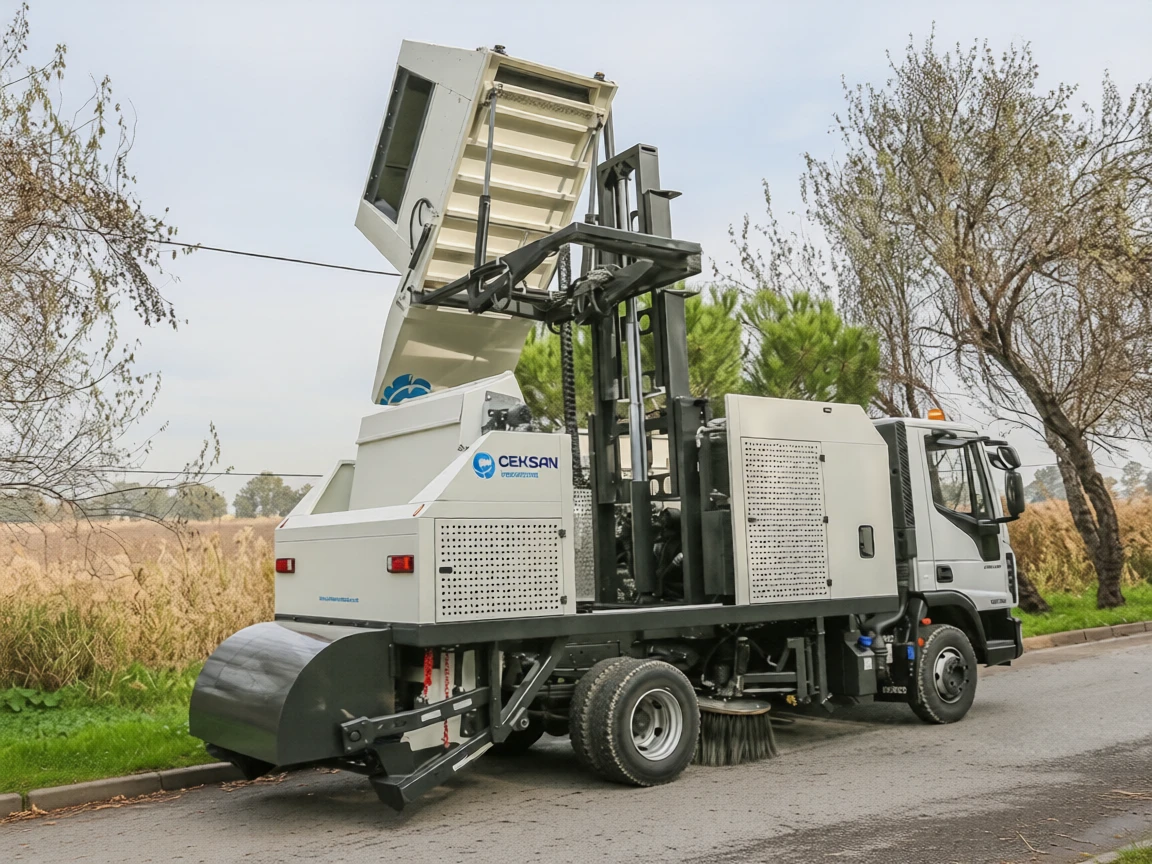 9cpmdrfk6hrmy0cw8crsrcz5gm Truck Mounted Mechanical Road Sweeping Machine with 4.5 M³ Garbage Capacity - Image 1