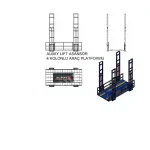 3000-10000 Kg 4 Column Car Lift