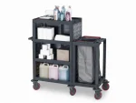 Plastic Cleaning Material Trolley (53x143x136 cm) - Image 2