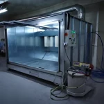Manual Powder Coating Booth 1500X6000x2250 Mm